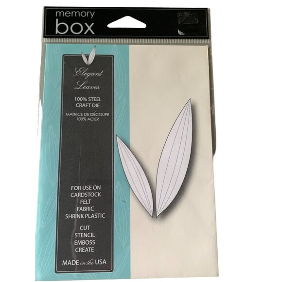 Memory Box Elegant Leaves 100% Steel Craft Die Style No. 98843 0.5" x 2.5" 0.8" - Picture 1 of 3